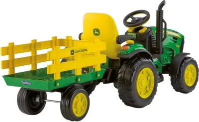 PEG PEREGO John Deere Elektrofahrzeug Mit Anhänger 12V – Bild 5
