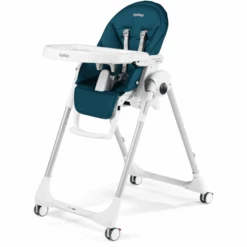 Peg Perego Hochstuhl Prima Pappa Follow Me Petrolio Lederimitat